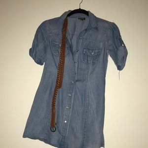 Jean top with belt